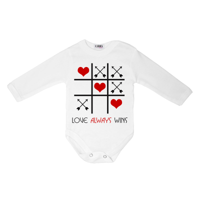 Carra Love Always Wins бебешко боди
